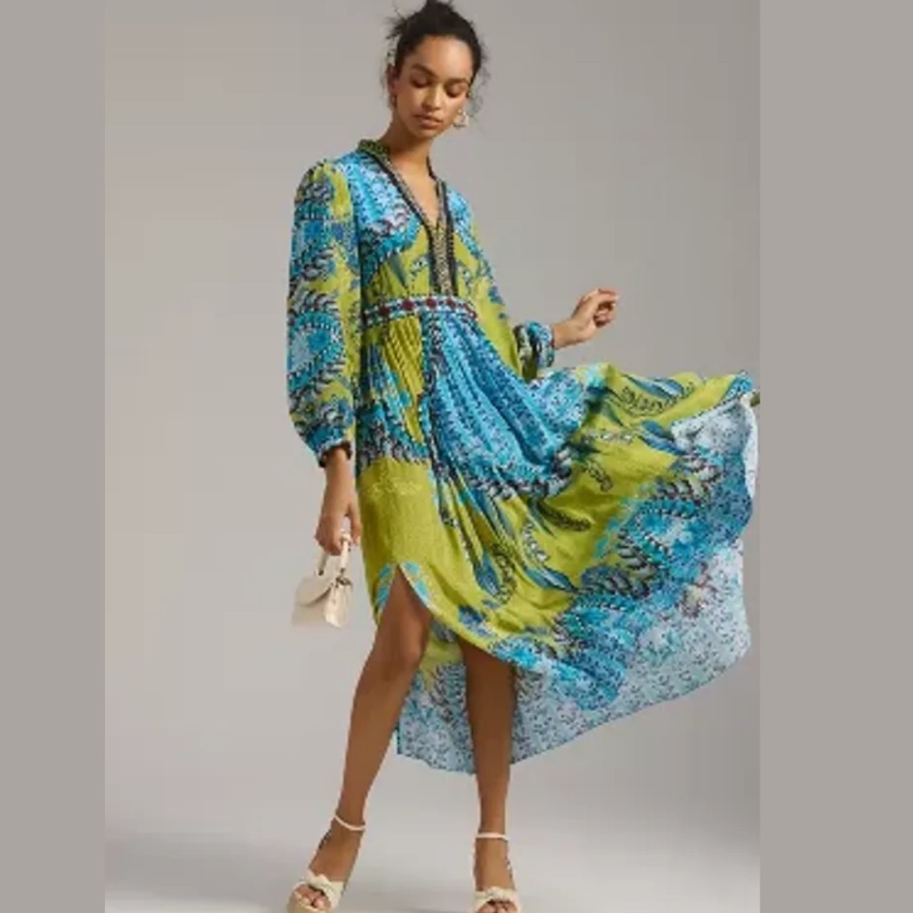 Patterned boho maxi dress, size 20W